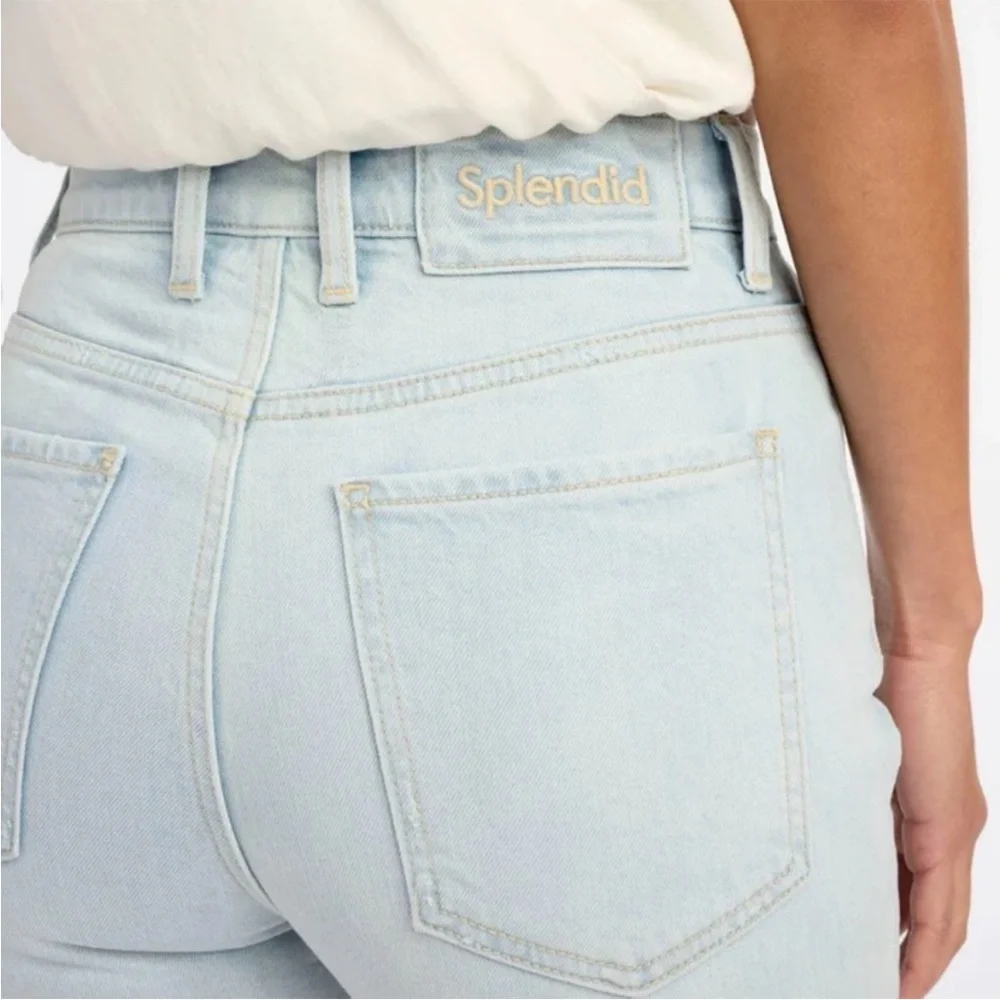 Splendid 29 Jeans Easy Slim Release Hem Crop Jean light wash NWT - Picture 6 of 11